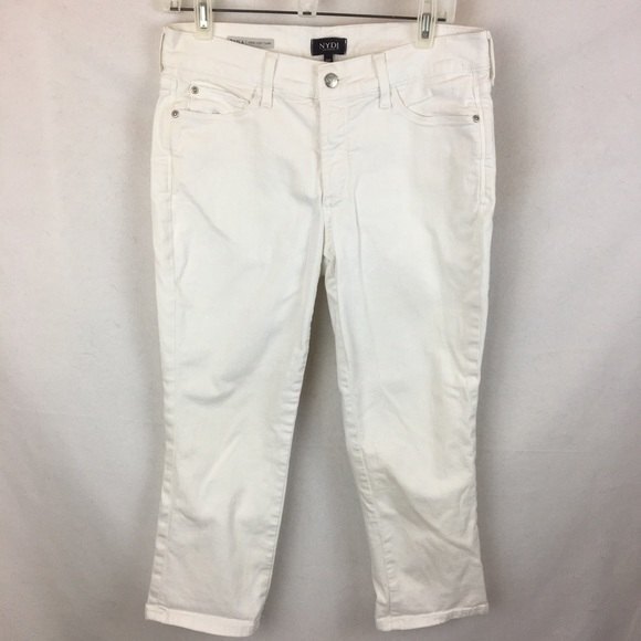 NYDJ White Dayla Capri Pants From Not Your Daughter’s Jeans 10P - Picture 2 of 8